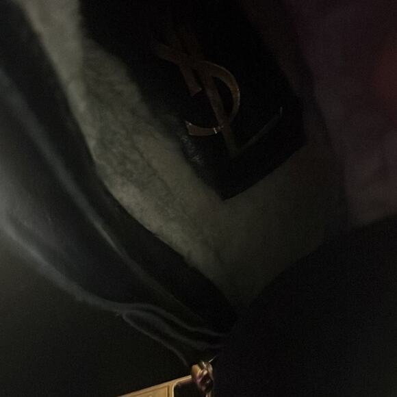 YSL YVES SAINT LAURENT SUEDE SHEARING ANKLE ASPEN WEDGE BOOTS SIZE 39 - Picture 10 of 12